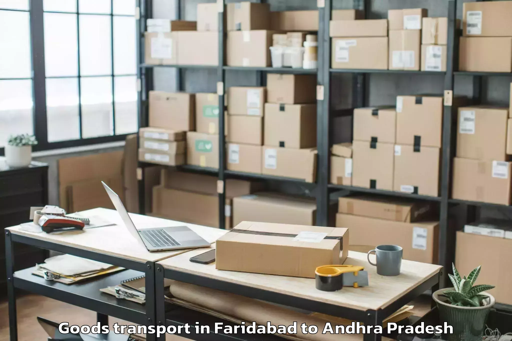 Leading Faridabad to Gudlavalleru Goods Transport Provider